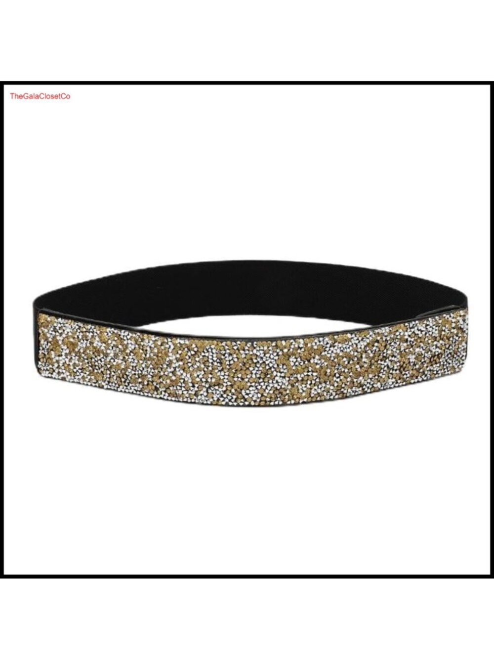 Women's Rhinestone Stretchy Waist Belt Shiny Party Formal Wide Elastic